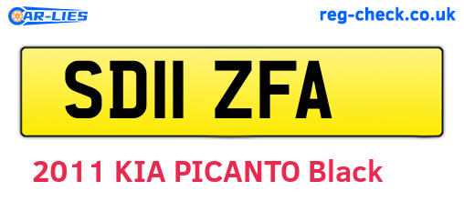 SD11ZFA are the vehicle registration plates.