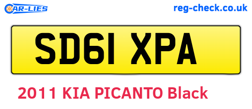 SD61XPA are the vehicle registration plates.