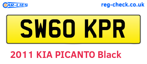 SW60KPR are the vehicle registration plates.