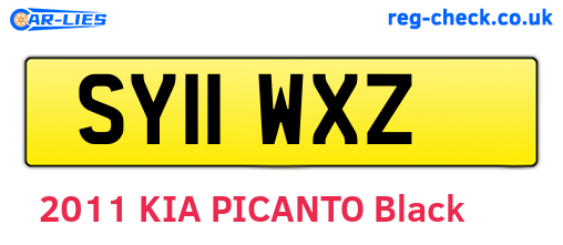 SY11WXZ are the vehicle registration plates.