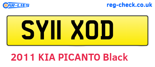 SY11XOD are the vehicle registration plates.