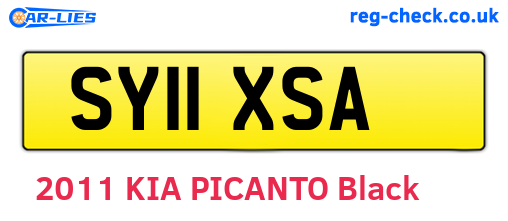 SY11XSA are the vehicle registration plates.