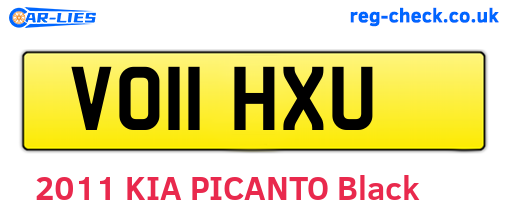 VO11HXU are the vehicle registration plates.
