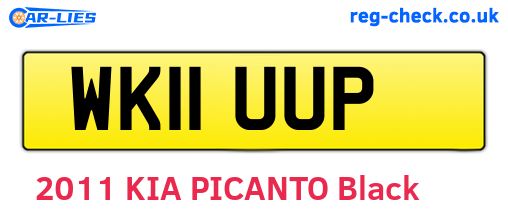 WK11UUP are the vehicle registration plates.