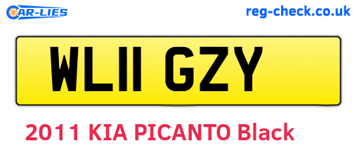 WL11GZY are the vehicle registration plates.