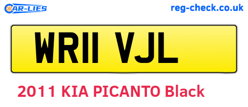 WR11VJL are the vehicle registration plates.