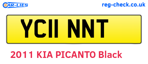 YC11NNT are the vehicle registration plates.