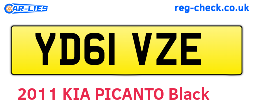 YD61VZE are the vehicle registration plates.