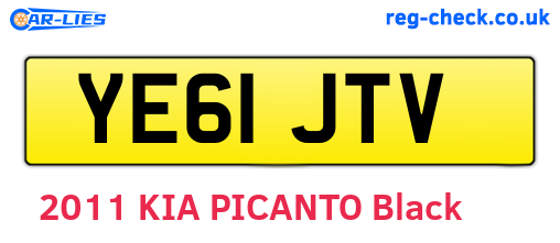 YE61JTV are the vehicle registration plates.