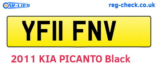 YF11FNV are the vehicle registration plates.
