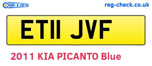 ET11JVF are the vehicle registration plates.