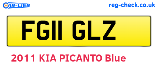 FG11GLZ are the vehicle registration plates.