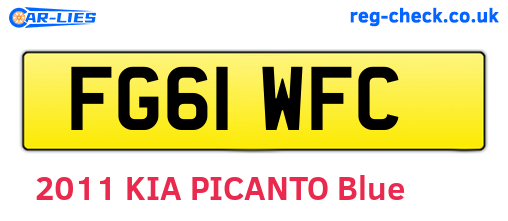 FG61WFC are the vehicle registration plates.
