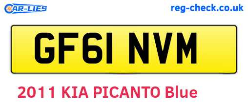 GF61NVM are the vehicle registration plates.