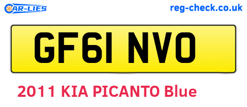 GF61NVO are the vehicle registration plates.