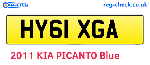 HY61XGA are the vehicle registration plates.