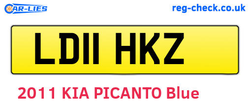 LD11HKZ are the vehicle registration plates.