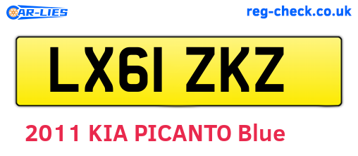 LX61ZKZ are the vehicle registration plates.