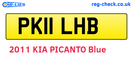 PK11LHB are the vehicle registration plates.