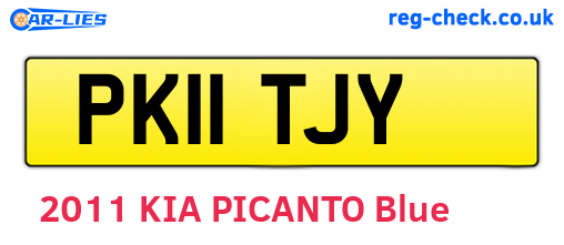 PK11TJY are the vehicle registration plates.