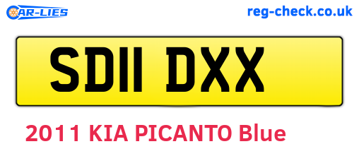 SD11DXX are the vehicle registration plates.