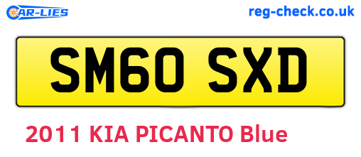 SM60SXD are the vehicle registration plates.