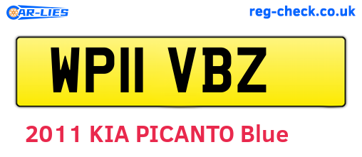 WP11VBZ are the vehicle registration plates.