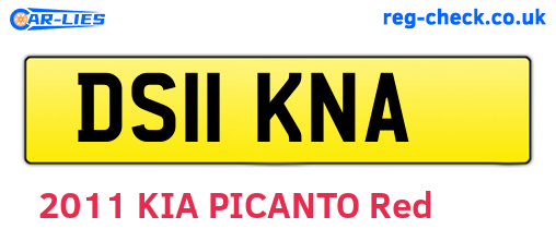 DS11KNA are the vehicle registration plates.