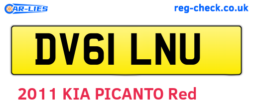 DV61LNU are the vehicle registration plates.