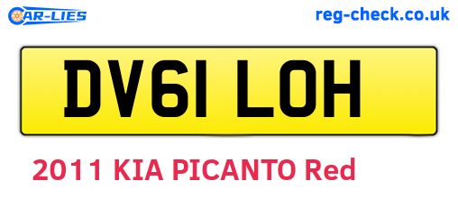DV61LOH are the vehicle registration plates.
