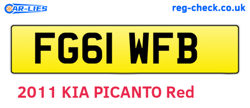 FG61WFB are the vehicle registration plates.