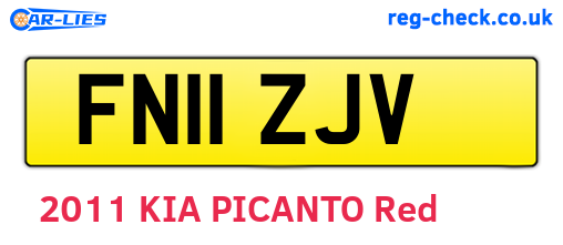 FN11ZJV are the vehicle registration plates.