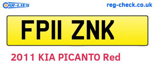 FP11ZNK are the vehicle registration plates.