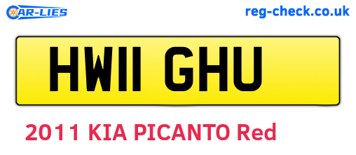 HW11GHU are the vehicle registration plates.