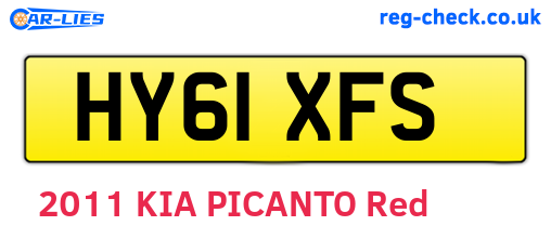 HY61XFS are the vehicle registration plates.