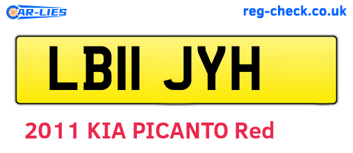 LB11JYH are the vehicle registration plates.