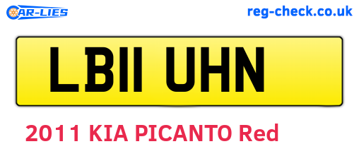 LB11UHN are the vehicle registration plates.
