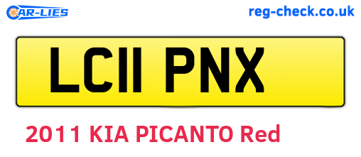 LC11PNX are the vehicle registration plates.
