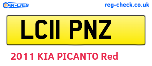 LC11PNZ are the vehicle registration plates.