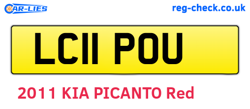 LC11POU are the vehicle registration plates.
