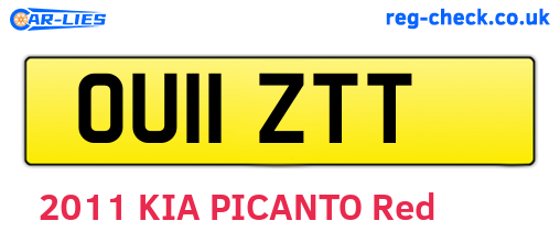 OU11ZTT are the vehicle registration plates.