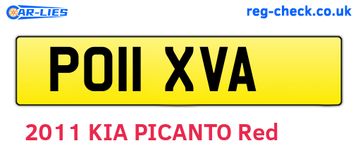 PO11XVA are the vehicle registration plates.