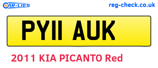 PY11AUK are the vehicle registration plates.