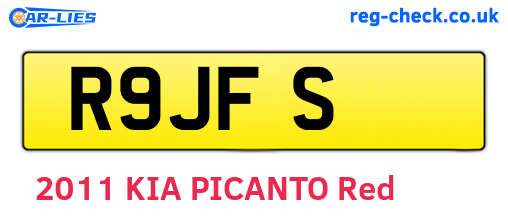 R9JFS are the vehicle registration plates.