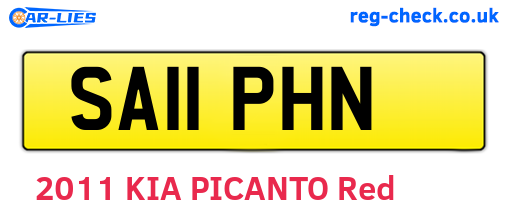 SA11PHN are the vehicle registration plates.