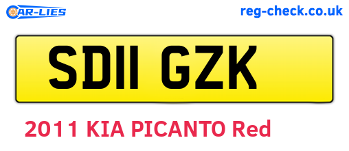 SD11GZK are the vehicle registration plates.