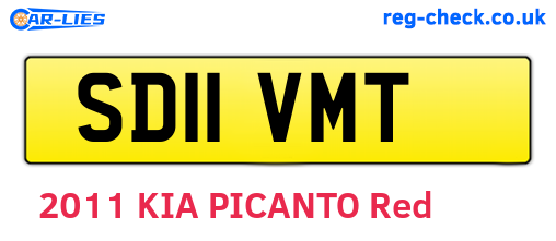 SD11VMT are the vehicle registration plates.