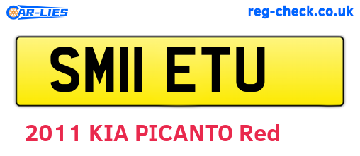 SM11ETU are the vehicle registration plates.