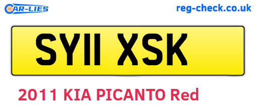 SY11XSK are the vehicle registration plates.