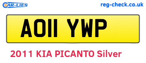 AO11YWP are the vehicle registration plates.